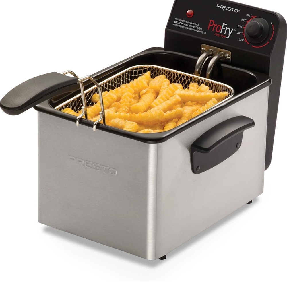 Presto 05461 Stainless Steel Pro Fry Immersion Element Deep Fryer, Silver